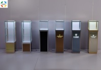 Vitrine d'exposition simple HonTay, design moderne, pour bijouterie, parfumerie, vitrine personnalisée, aluminium, verre trempé, LED UV