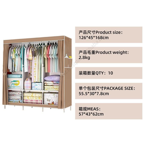 Armoire de rangement pliable simple et portable pour vêtements, idéale pour chambre et salon - Vente en gros - Product Image 5