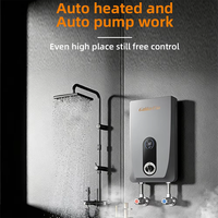 Calentador de Agua Eléctrico sin Tanque, Mini, 220-240V, 5.5kw, Inteligente, con Bomba de Presión Integrada, Muy Popular