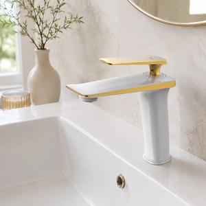 Grifo de Lavabo Moderno de Lujo en Latón - Grifo para Baño - <span class=keywords><strong>Grifos</strong></span> para Baño con Acabado Cromado, Accesorios Sanitarios Ecológicos - Product Image 3