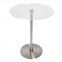 Table de conférence moderne en acrylique transparent avec support en acier pour école, église, concert, discours, salle de classe