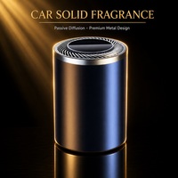 YUEHANGTC Désodorisant de voiture solide, diffuseur passif sans batterie, en alliage d'aluminium, rechargeable