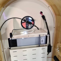 Photomaton en bois à impression instantanée le plus vendu pour appareils photo reflex et smartphones, idéal pour les fêtes, avec impression en libre-service et livraison rapide