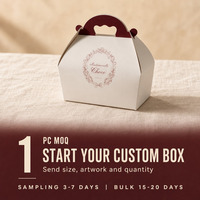 Boîte cadeau pliable en papier avec impression personnalisée pour dattes, bonbons, chocolats, noix et fruits secs, avec poignée, vente en gros directe usine