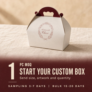 Boîte cadeau pliable en papier avec impression personnalisée pour dattes, bonbons, chocolats, noix et fruits secs, avec poignée, vente en gros directe usine - Product Image 4