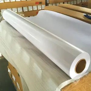 Fábrica en stock 100 mic pegatinas de vinilo autoadhesivas de PVC, rollo de vinilo autoadhesivo imprimible