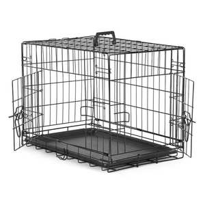 Cage pour chien HugglePets de 36 pouces en argent avec plateau en métal - Product Image 2