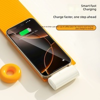 Batterie externe pliable double tête pour extérieur, 5000 mAh, mini portable avec support intégré, lithium haute capacité