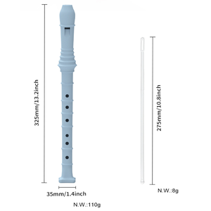 Flûte à bec soprano en silicone de style allemand à 6 trous, clé Do, instrument pour débutants en musique, vente en gros - Product Image 2