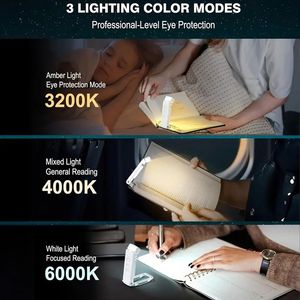 Nhà Máy Giá uốn cong 3-MÀU chế độ ánh sáng có thể sạc lại LED ánh sáng cho đọc sách có thể điều chỉnh cánh tay Clip USB cuốn sách LED Chiếu Sáng Đèn cuốn sách - Product Image 3