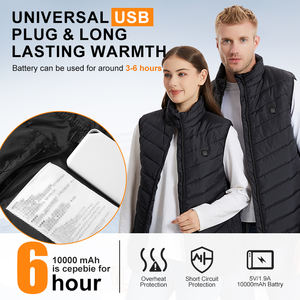 Veste d'hiver chauffante sans manches 4 zones de chauffage rechargeable <span class=keywords><strong>Gilet</strong></span> <span class=keywords><strong>chauffant</strong></span> pour femmes et hommes <span class=keywords><strong>Batterie</strong></span> non <span class=keywords><strong>incluse</strong></span> - Product Image 3