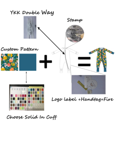 Pijama de bambú en stock para niños, conjunto de pijama de bambú con cremallera para bebé, paquete sorpresa de pijamas de bambú con estampado de personajes y estilo occidental. - Product Image 4