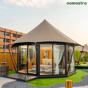 เต็นท์แคมป์ปิ้งประตูกระจกอะลูมิเนียม โครงเหล็กสำหรับรีสอร์ทริมชายหาดและบนเนิน<span class=keywords><strong>เขา</strong></span> เต็นท์รีสอร์ทแบบโมดูลาร์รักษ์โลก เต็นท์พักพิงแบบยั่งยืน - Product Image 2