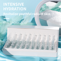 Sérum pour le visage en ampoule réparateur anti-âge éclaircissant à base de peptides de cuivre bleu biologique de marque privée