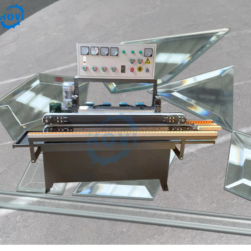 portable 7 motor cnc glass edging polishing machine straight line mirror grind glass beveled edge polishing machine