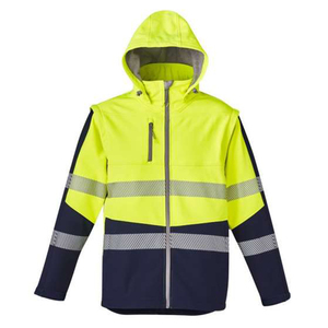 Giacca Softshell Premium da <span class=keywords><strong>Uomo</strong></span> CONMR TOP 20 Gears, Vendita all'Ingrosso, Alta Visibilità Giallo Arancione D/N EN 20471, <span class=keywords><strong>Abbigliamento</strong></span> da Lavoro Industriale - Product Image 6