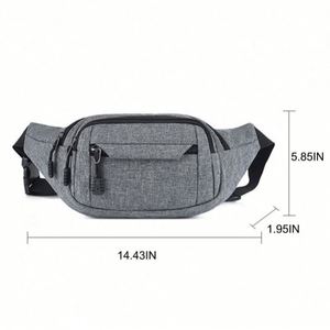 Sac banane sport en nylon personnalisé BSCI pour femme, sac de taille et de poitrine tendance avec ceinture réglable et logo décoratif, vente en gros partout dans le monde - Product Image 2
