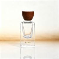 Vente flash - Flacons vaporisateurs en verre transparent personnalisés vides - Flacon de parfum de 50 ml avec boîte - Flacon de parfum vaporisateur de 30 ml et 100 ml avec bouchon en bois
