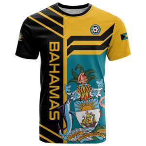 T-<span class=keywords><strong>Shirt</strong></span> Personalizzata di Football e Rugby delle Bahamas, Go Bahamian Slayers, 100% Poliestere, Stampa Casual, Personalizzazione all'Ingrosso - Product Image 2