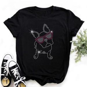 Nouvelle arrivée de transfert de strass avec impression de logo sur mesure sur <span class=keywords><strong>t</strong></span>-shirts Sports Mom Cartoon Ready Design - Product Image 6