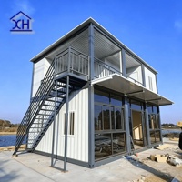 Maison préfabriquée en acier XH de 40 pieds, maison modulaire, panneau sandwich anti-séisme, pour les hôtels de villégiature aux Philippines