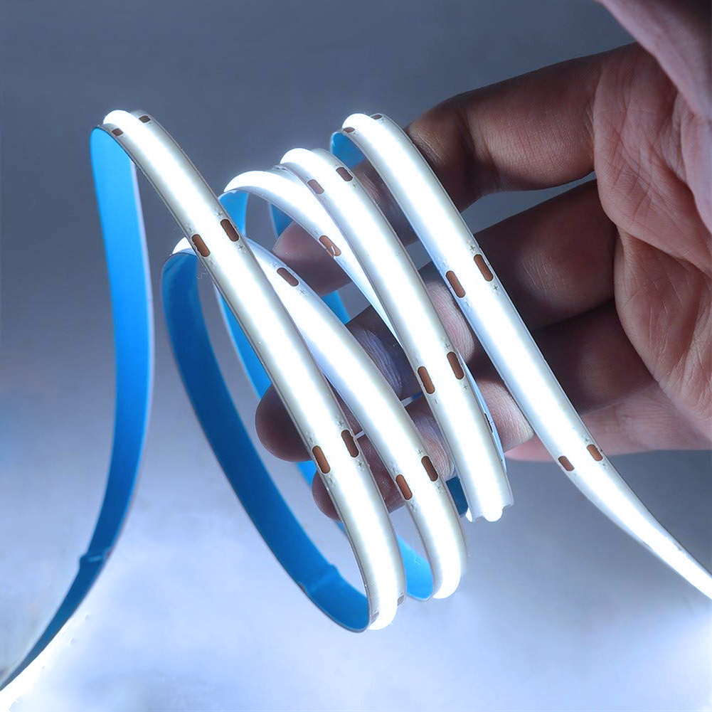320 LEDs/m COB LED Strip Light 24V IP20 Dotless Flexible Linear Tape for Indoor Cove Ceiling Commercial Lighting Solution