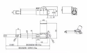 Tige de poussée électrique d'actionneur linéaire de TD-04B avec à la main - Product Image 3