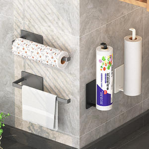 Support mural en acier au carbone pour serviettes en papier, pour étagère de rangement de cuisine - Product Image 2