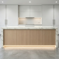 Dalle de marbre blanc Calacatta minimaliste moderne, parfaitement adaptée aux salons de villas haut de gamme, aux murs décoratifs des halls d'hôtels de luxe
