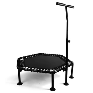 <span class=keywords><strong>Trampoline</strong></span> de <span class=keywords><strong>fitness</strong></span> pliable en gros, fournisseur de mini-trampolines, <span class=keywords><strong>trampoline</strong></span> d'exercice intérieur avec poignée réglable - Product Image 1