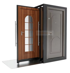 Cabinet Glide Pro <strong>Door</strong> Display Cabinet Modular Wholesale Showroom Metal Shelf High-Quality Wooden <strong>Door</strong> Display <strong>Stand</strong> - Product Image 1