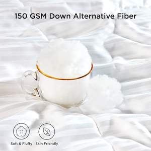 ผ้านวมระบายความร้อนลายทาง150 GSM โพลีเอสเตอร์ที่เติมเต็มความเย็นที่มีน้ำหนักเบาสำหรับใช้ในโรงแรมทางเลือกผ้าห่มนวมสำหรับฤดูร้อน - Product Image 6