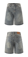 Shorts Denim Délavés Tendance, Imprimés Personnalisables OEM, Style Décontracté Été