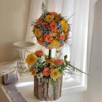 Vase rustique en écorce de bois, pot de plantation en forme de souche, conteneur pour bonsaï, décoration de jardin, maison, bureau, boule