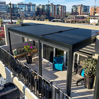 Pergola en aluminium tout temps Sweet Home - Conception coupe-vent, anti-soleil et imperméable pour patio