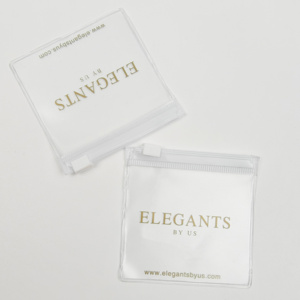 Sac en PVC à fermeture éclair givré avec logo personnalisé, petit sac à fermeture éclair, pochette en plastique pour l'emballage de bijoux - Product Image 6