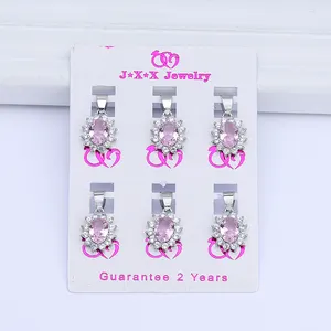 Jxx Newest Brass Platinum Plated Colorful Fashion Jewelry Pendant Heads Zircon Stone Pendants Charms