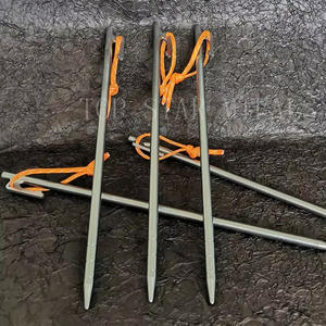 टिस्ट 7x240 मिमी 8x300 मिमी टाइटेनियम टेटेटेस्टनीयम मिश्र धातु भारी शुल्क टेंट दांव शिविर मैदान नाखून जमीन के मैदान के मैदान मैदान के मैदान के लिए - Product Image 4