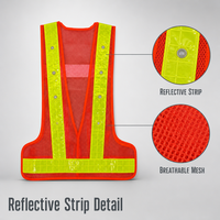Gilet de sécurité réfléchissant à LED haute visibilité pour travaux routiers, contrôle du trafic, vêtements de travail de construction