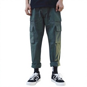 Pantalon Cargo Jogger Kaki Homme Slim Personnalisé en Coton Spandex Formel Respirant Imperméable avec Cordon de Serrage et Poches OEM – Vente en Gros - Product Image 2