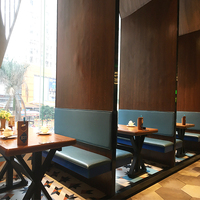 Meubles commerciaux bleus antiques de Style Oriental, Table et banquet en bois de Restaurant