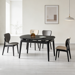 Ensemble de table à manger avec 4 chaises, design moderne, gain de place pour la maison, la cuisine, le restaurant, meubles durables de haute qualité - Product Image 1
