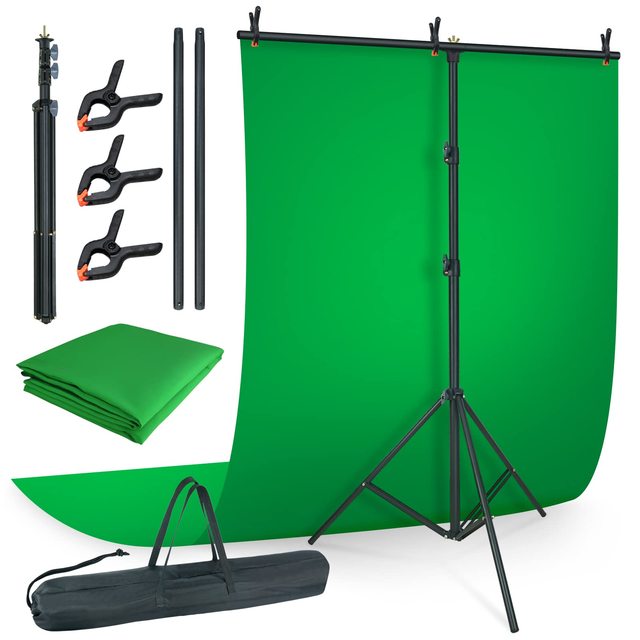 KAZHI 6.5 ft Metal t Shape Portable Background Stand for Studio Photography Backdrop Support System Kit