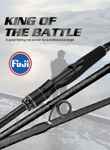 Caña de Pescar HONOREAL CENTURUS de 2 Secciones con Anillas <span class=keywords><strong>Fuji</strong></span> <span class=keywords><strong>SIC</strong></span>, Mango Ergonómico de EVA, para Casting, con Caña de Spinning Dura M ML MH - Product Image 2