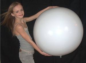 Weißer aufblasbarer <span class=keywords><strong>36</strong></span>-Zoll-PVC-Riesen-Softbals-Strandball mit benutzer definiertem Logo - Product Image 2
