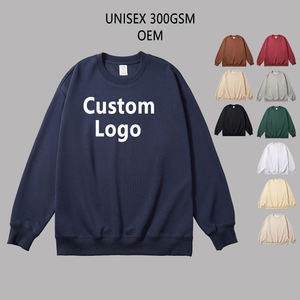 Sudadera con capucha unisex de algodón grueso liso estampada y bordada para otoño, personalizada, de talla grande para hombre, al por mayor - Product Image 1