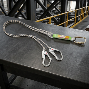 Cuerda de Seguridad con Absorción de Impactos para Protección Contra Caídas, Cinturón de Posicionamiento Ajustable con Mosquetón para Escalada y Rescate - Product Image 2