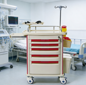 Chariot d'urgence SET31 de haute qualité pour hôpital, chariot médical d'infusion d'urgence en ABS avec tiroir - Product Image 5