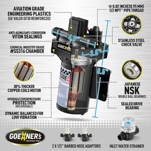 <span class=keywords><strong>Pompe</strong></span> à <span class=keywords><strong>eau</strong></span> à diaphragme 12V DC sur demande, semi-automatique, 4 chambres, auto-amorçante, pour <span class=keywords><strong>eau</strong></span> douce, en acier inoxydable SS316, avec joint, certifiée CE RoHS, pour camping-car et remorque. - Product Image 3