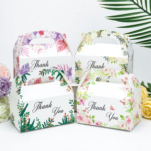 250G kartu putih kotak permen hadiah tas kembali untuk pesta ulang tahun atau liburan 'terima kasih 'hadiah kotak kertas produsen - Product Image 3